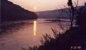 Sunset from the Allegheny River Trail.